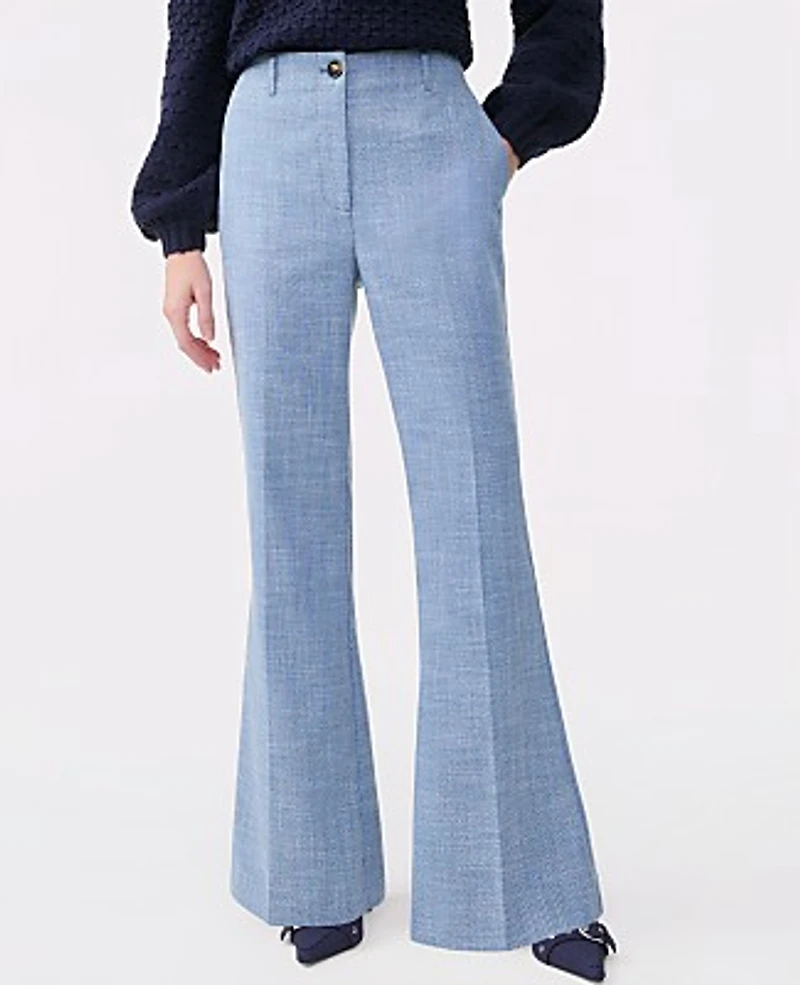 Ann Taylor The Margot Trouser Herringbone Mixed Blue Women's
