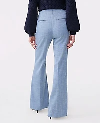 Ann Taylor The Margot Trouser Herringbone Mixed Blue Women's