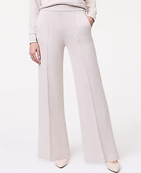 Ann Taylor Weekend Wide-Leg Pant CloudPlush Heather Women's