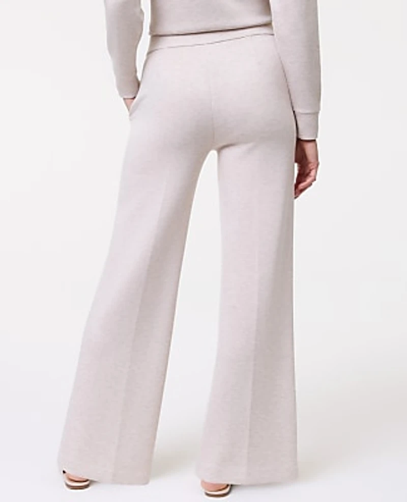 Ann Taylor Weekend Wide-Leg Pant CloudPlush Heather Women's