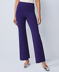 Ann Taylor The Petite Flare Sweater Pant Midnight Mulberry Women's