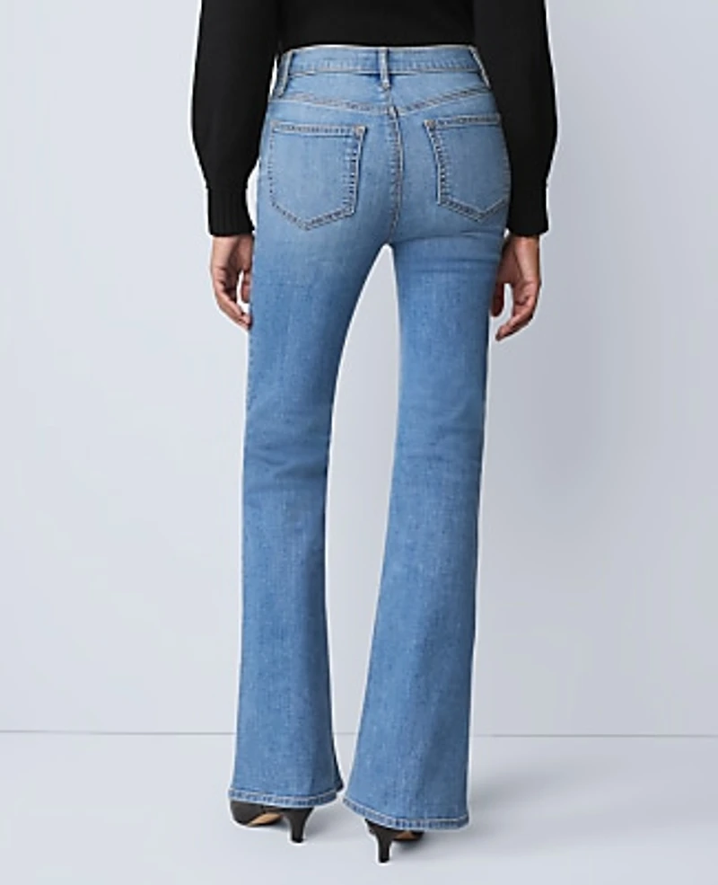 Ann Taylor The Boot Jean — Curvy Fit Bright Mid Indigo Wash Women's