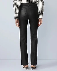 Ann Taylor The Petite Coated Perfect Straight Jean Black Women's