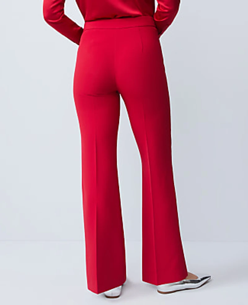 Ann Taylor The Flare Trouser Fluid Crepe Jewel Red Women's