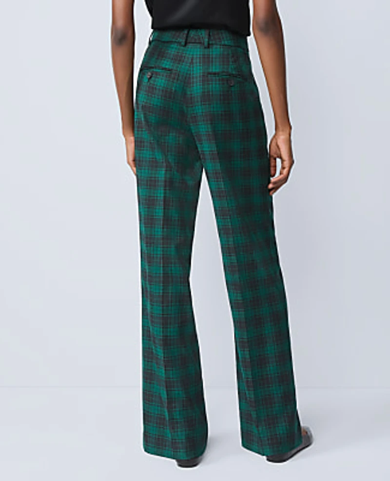 Ann Taylor The Petite Straight Trouser Plaid Ponderosa Pine Women's