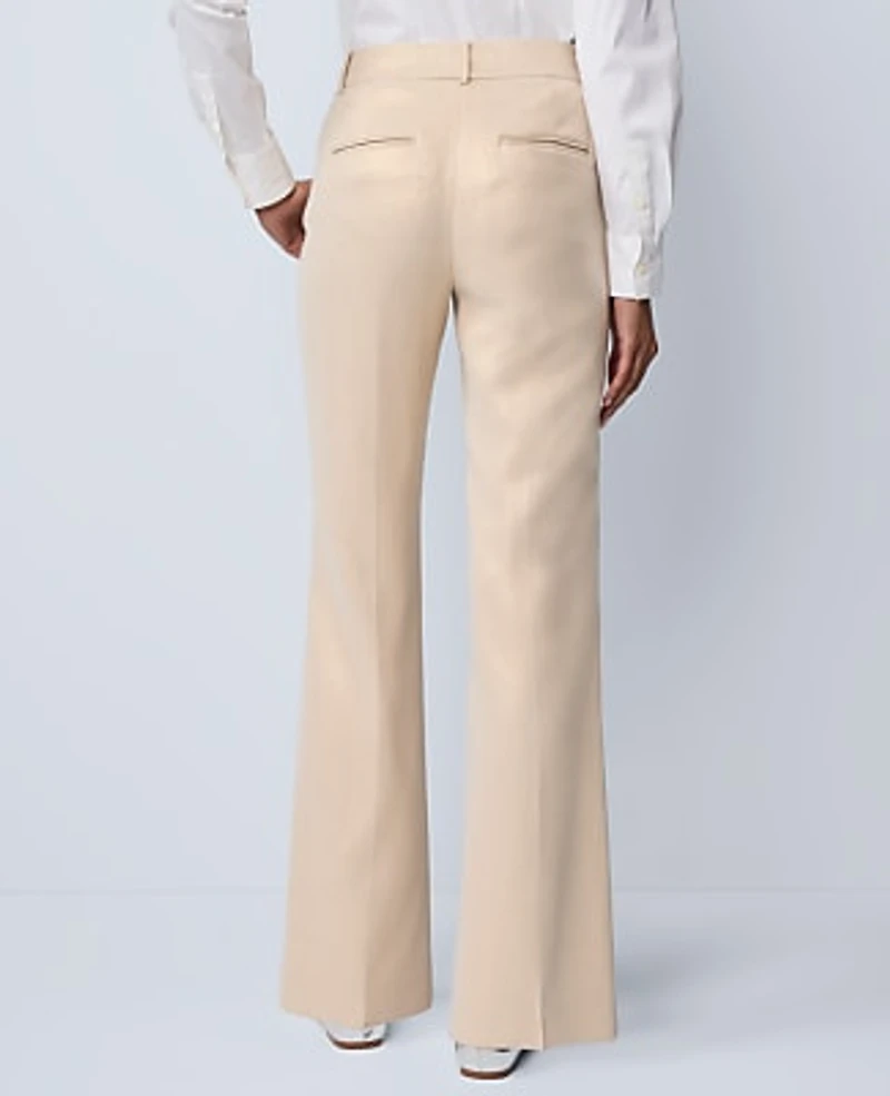 Ann Taylor The Petite Jayne Trouser Metallic Jacquard Gold/White Women's