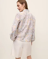 Ann Taylor Paisley Embroidered Lace Blouse Women's