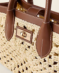 Ann Taylor Woven Straw Tote Natural Women's
