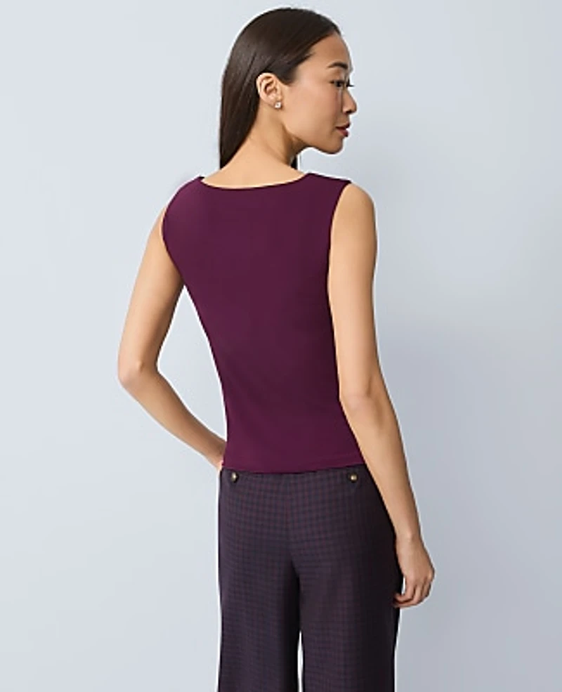 Ann Taylor Draped Cowl Neck Top Size Small Winter Bloom Women's