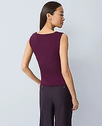 Ann Taylor Draped Cowl Neck Top Size Small Winter Bloom Women's