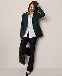 Ann Taylor The Petite Fitted Long Blazer Size 16 Pine Grove Women's