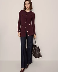Ann Taylor Petite Long Cable Cardigan Women's