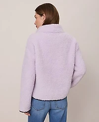 Ann Taylor Weekend Half-Zip Sherpa Pullover Women's