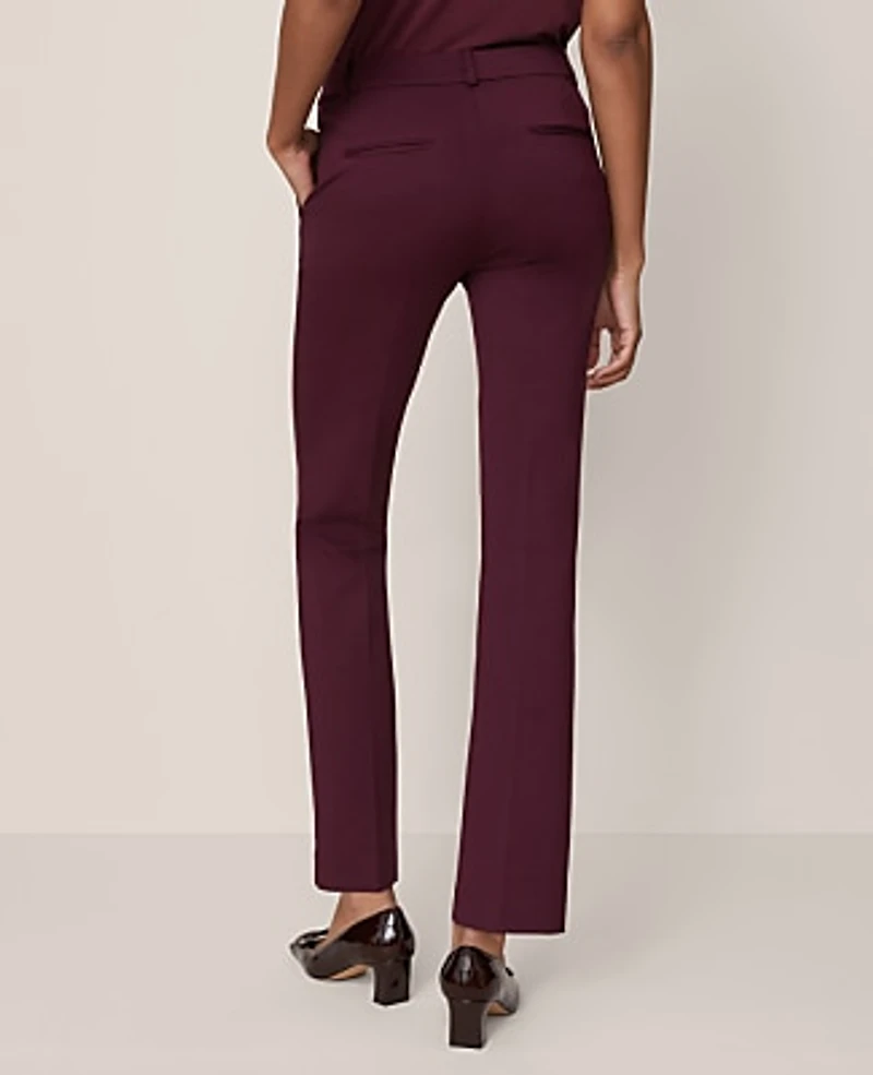Ann Taylor The Straight Pant in Ponte Size 2 Poised Plum Women's