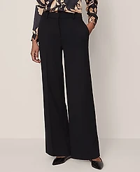 Ann Taylor The Wide-Leg Pant Ponte Black Women's