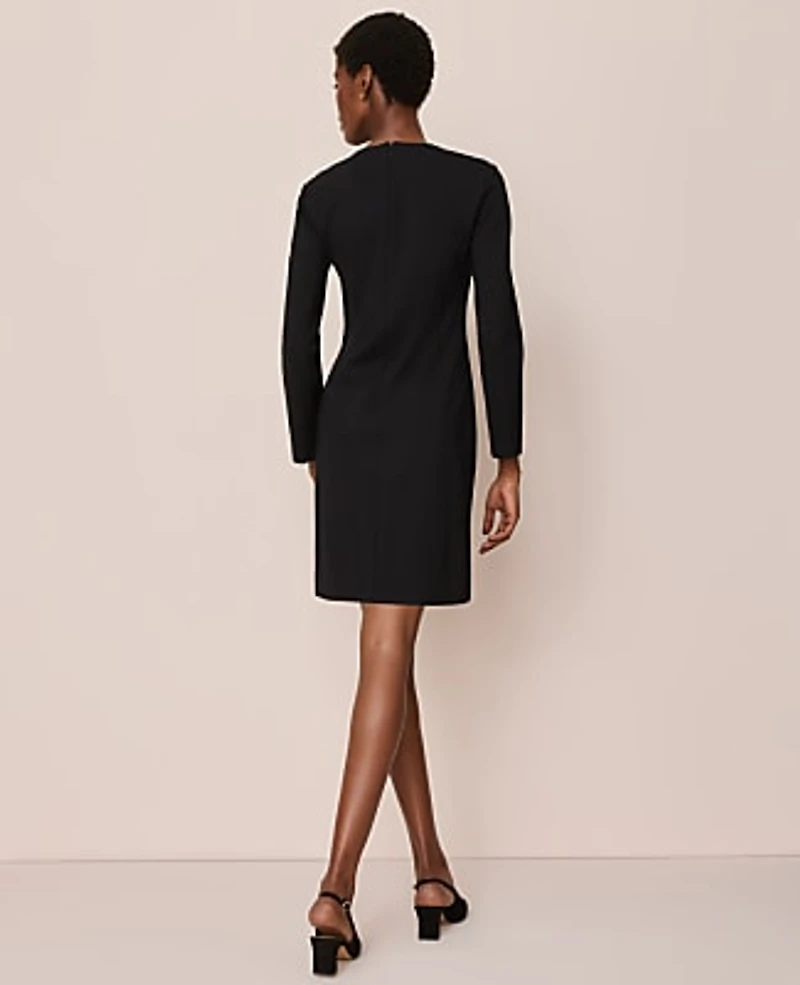 Ann Taylor Ponte Blazer Dress Size 14 Black Women's