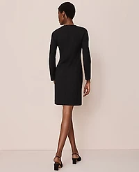 Ann Taylor Ponte Blazer Dress Size 14 Black Women's