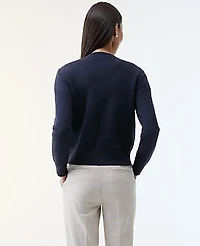 Ann Taylor Floral Cardigan Indigo Dusk Women's