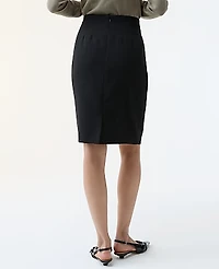 Ann Taylor The Petite Pocket Midi Skirt Fluid Crepe Women's