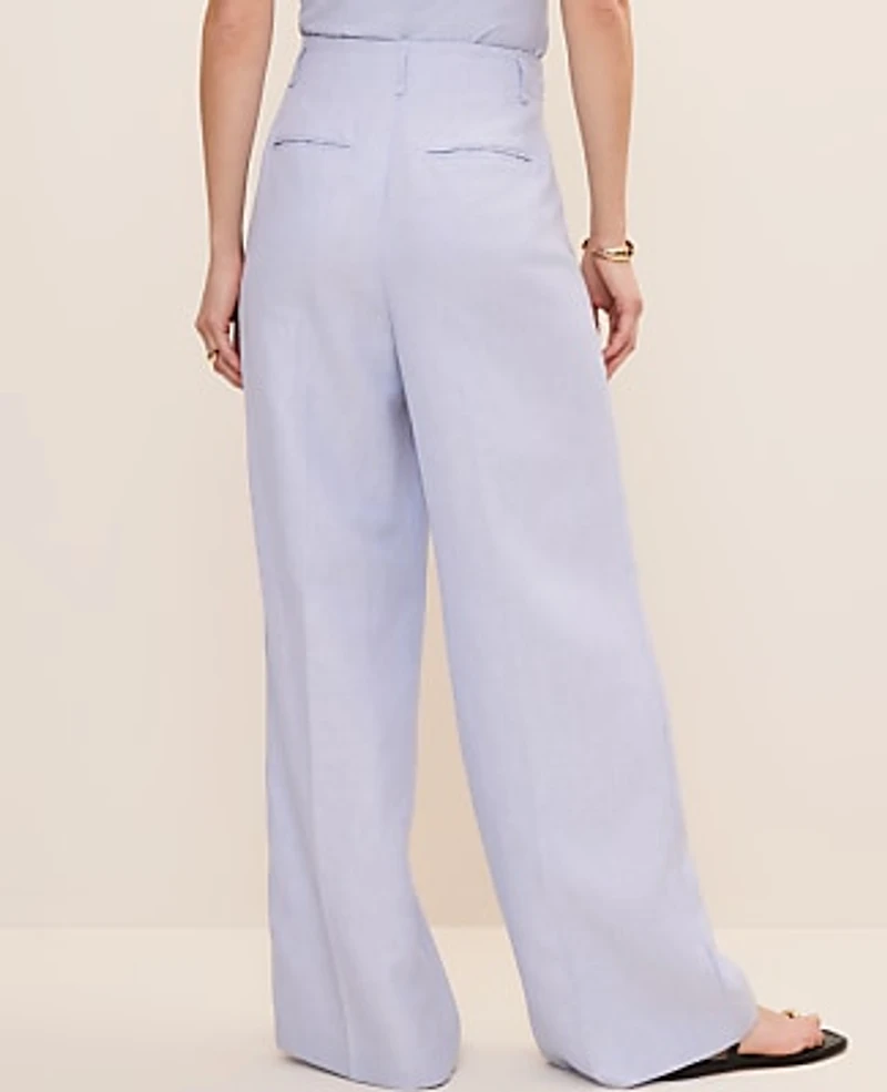Ann Taylor Pleated Wide-Leg Pant Deep Wisteria Women's