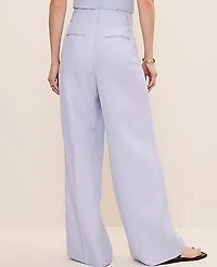 Ann Taylor Pleated Wide-Leg Pant Deep Wisteria Women's
