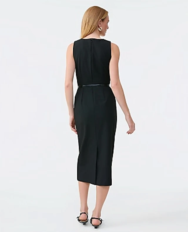 ann taylor black dress The Petite Midi Flare in Double Knit Scoop neck Ann Taylor Little Black Dress
