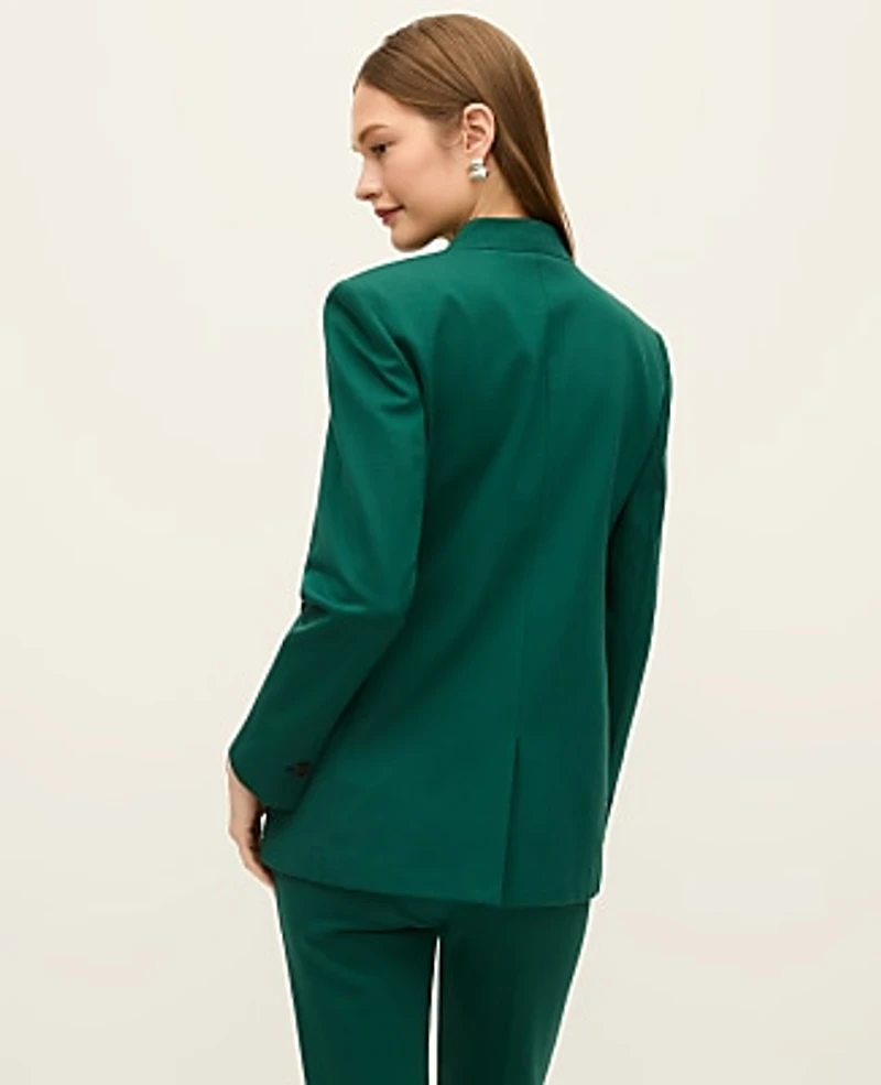 Ann Taylor The Collarless Blazer in Ponte Size 2 Shade Tree Women's