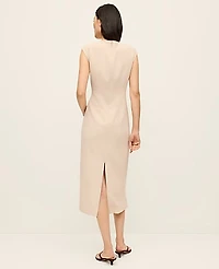 Ann Taylor Petite Crew Neck Twist Sheath Dress Women's