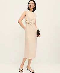 Ann Taylor Petite Crew Neck Twist Sheath Dress Women's