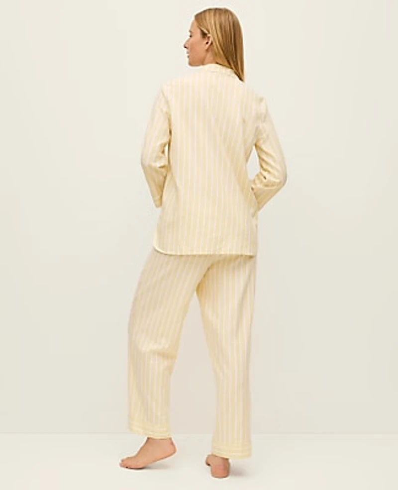 Ann Taylor Striped Pajama Set Fresh Pineapple Women's