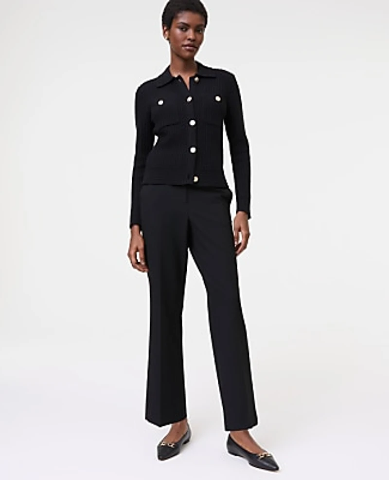 Ann Taylor Petite Collared Sweater Jacket Women's