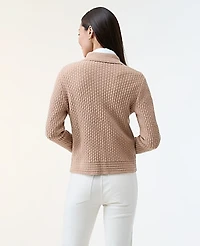 Ann Taylor Petite Collared Sweater Jacket Women's