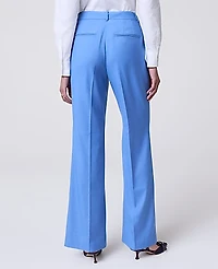 Ann Taylor The Flare Trouser — Curvy Fit Bluebird Melange Women's