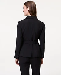 Ann Taylor The Petite Belted Blazer Fluid Crepe Women's