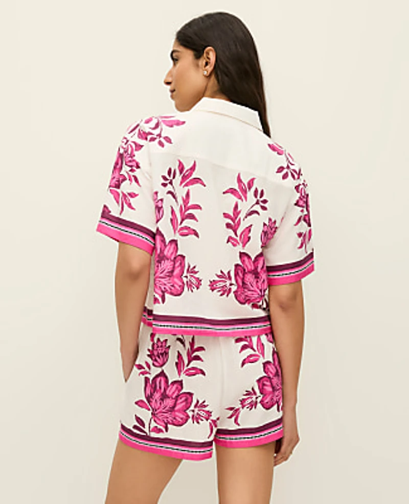 Ann Taylor Floral Two Piece Set Winter White Women's