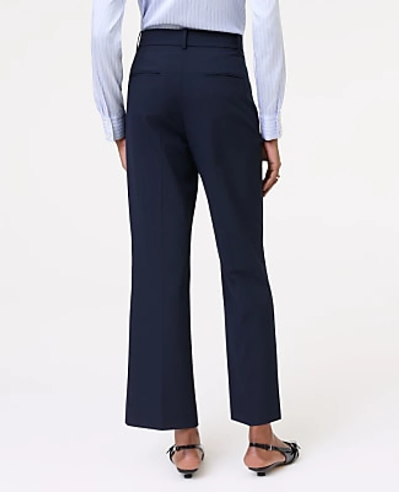 Ann Taylor The Petite Flare Ankle Pant in Seasonless Stretch Size 10 Deep Navy Sky Women's
