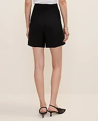 Ann Taylor Pleated Paperbag Short Black Women's