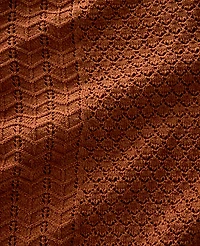 Ann Taylor Haven Well Within Organic Cotton Linen Pointelle Short Sleeve Sweater Pumpkin Spice Women's