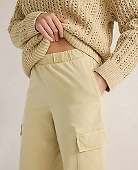 Ann Taylor Haven Well Within Garment-Dyed Organic Cotton Jersey Relaxed Cargo Pants Women's