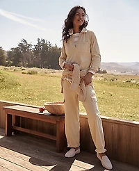 Ann Taylor Haven Well Within Garment-Dyed Organic Cotton Jersey Relaxed Cargo Pants Women's