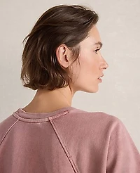 Ann Taylor Haven Well Within Organic Cotton Terry Raglan T-Shirt Wild Rose Women's