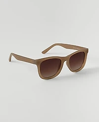 Ann Taylor Rounded Square Sunglasses Light Brown Sugar Women's