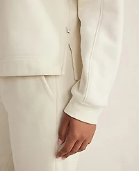 Ann Taylor Haven Well Within Cozy Fleece Hoodie Birch Women's