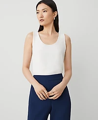 Ann Taylor Mixed Media Tank Top Women's
