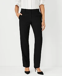 Ann Taylor The Straight Pant Seasonless Stretch - Classic Fit Core Black Women's