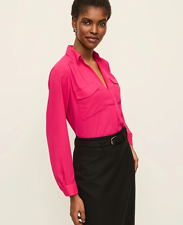Ann Taylor Camp Shirt Women's