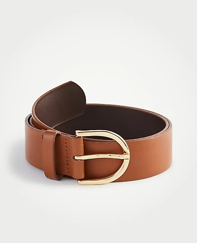 Ann Taylor Wide Leather Trouser Belt Women's