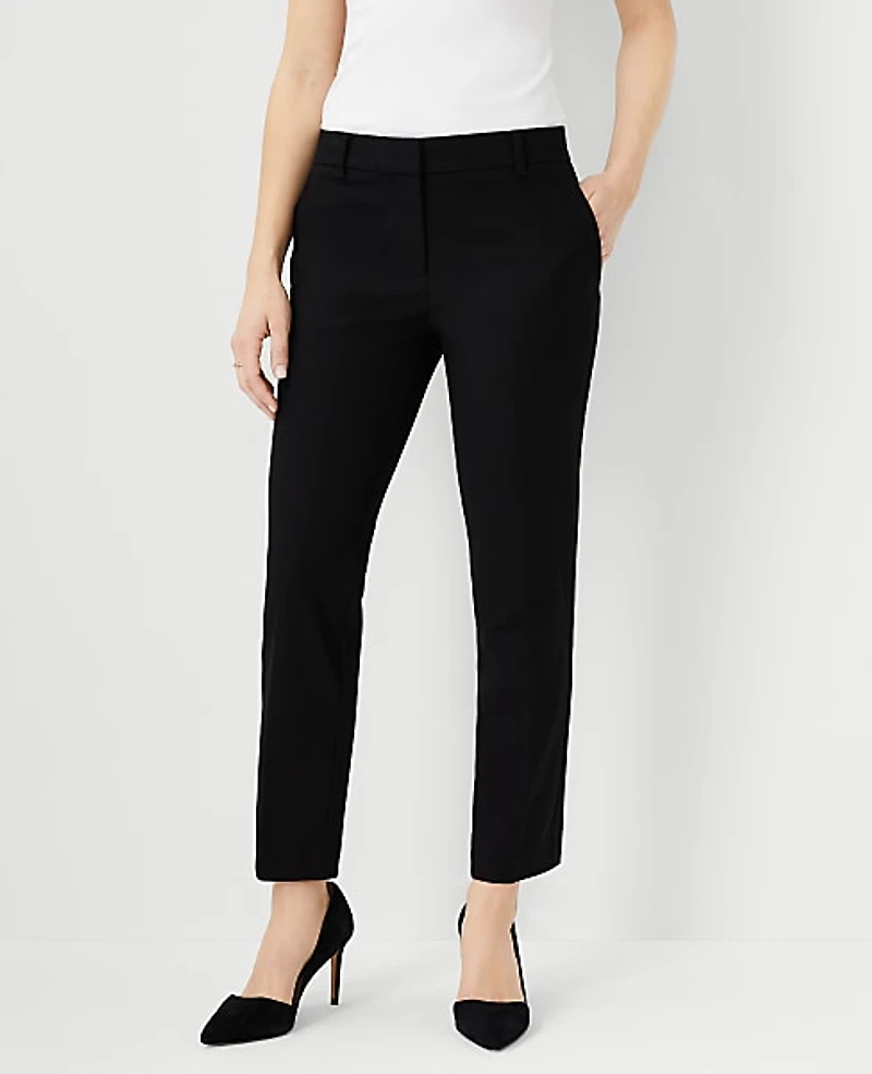 Ann Taylor The Petite Eva Ankle Pant - Curvy Fit Size 00 Black Women's