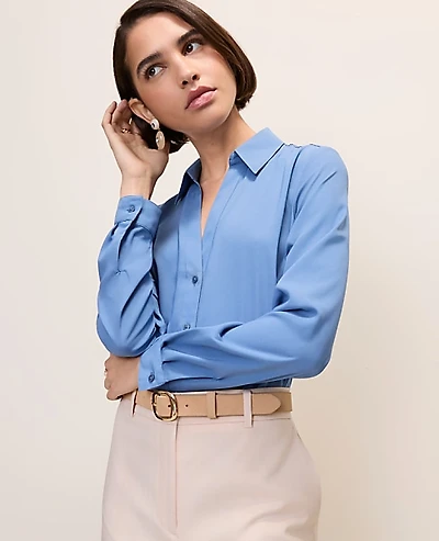 Ann Taylor Satin Essential Shirt Women's
