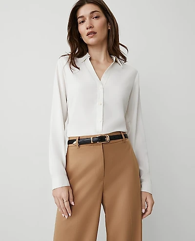 Ann Taylor Essential Shirt Satin Women's